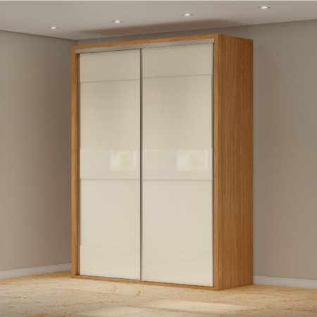Roupeiro Guarda Roupa Solteiro Mdf Branco Freijo 2 Portas Correr 2 Gavetas Tw201 Colombo