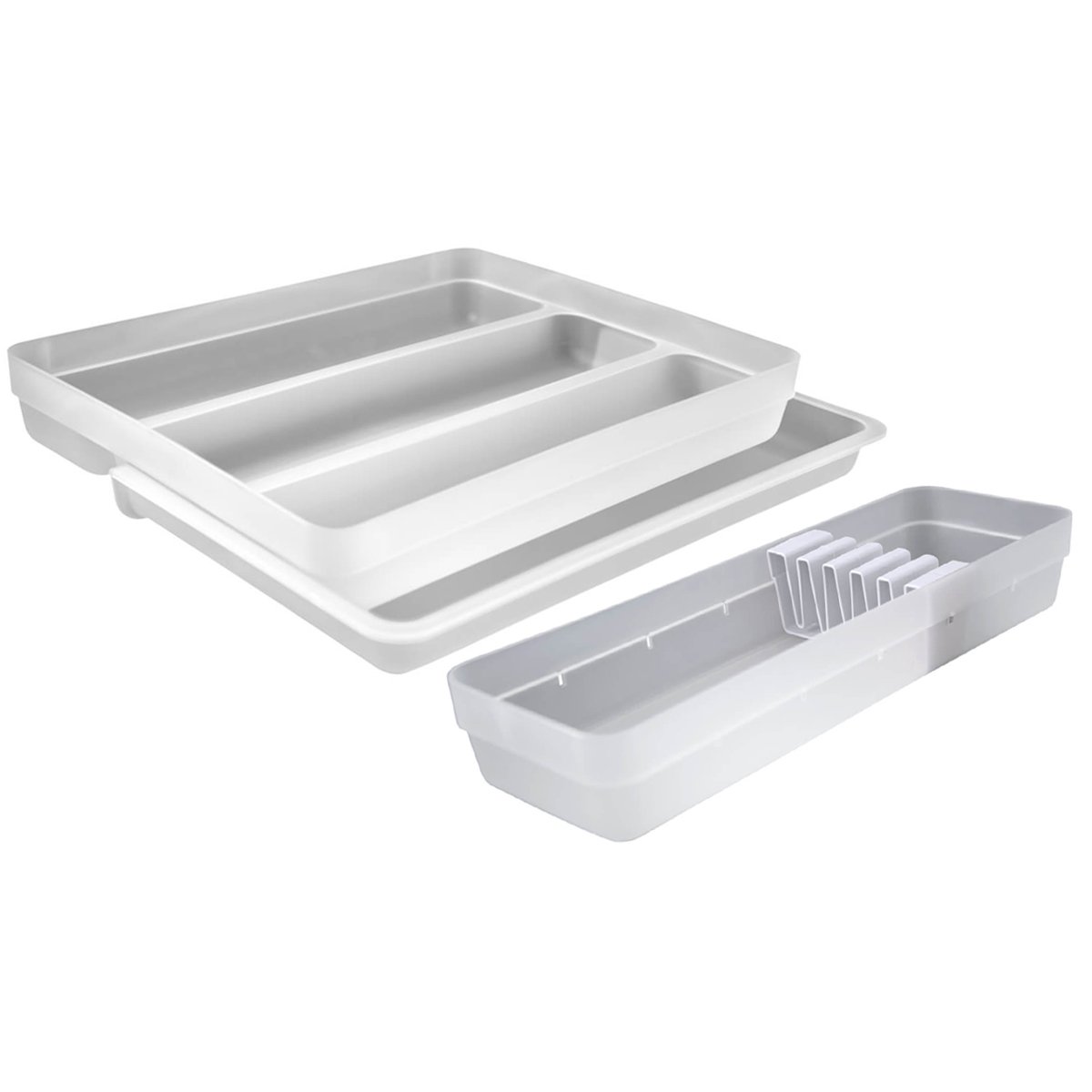2 Organizador de Talheres Porta Talheres Gaveta Extensível