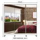 Guarda Roupa Casal 100% MDF Madesa Zurique 3 Portas de Correr de Espelho com Pés - Branco