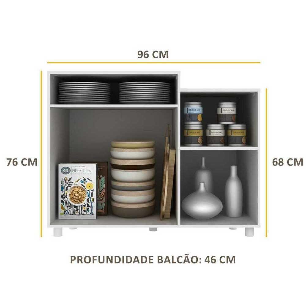 Balcao Armario Multiuso Multimoveis P Microondas E Galao De Agua Com 02 Portas Branco Ref Mp214876 Colombo