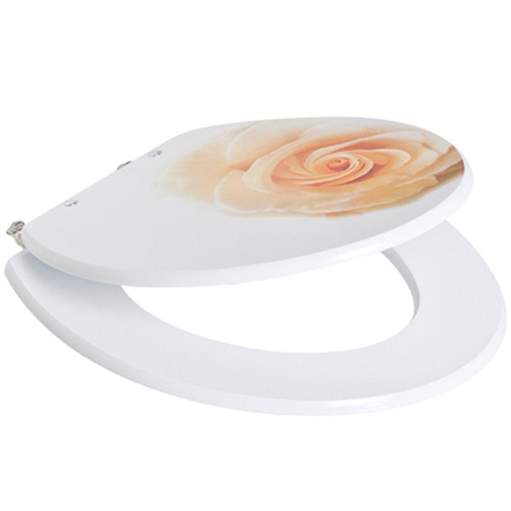 Assento Sanitario Decorado Flor Izy Para Vaso Deca Colombo