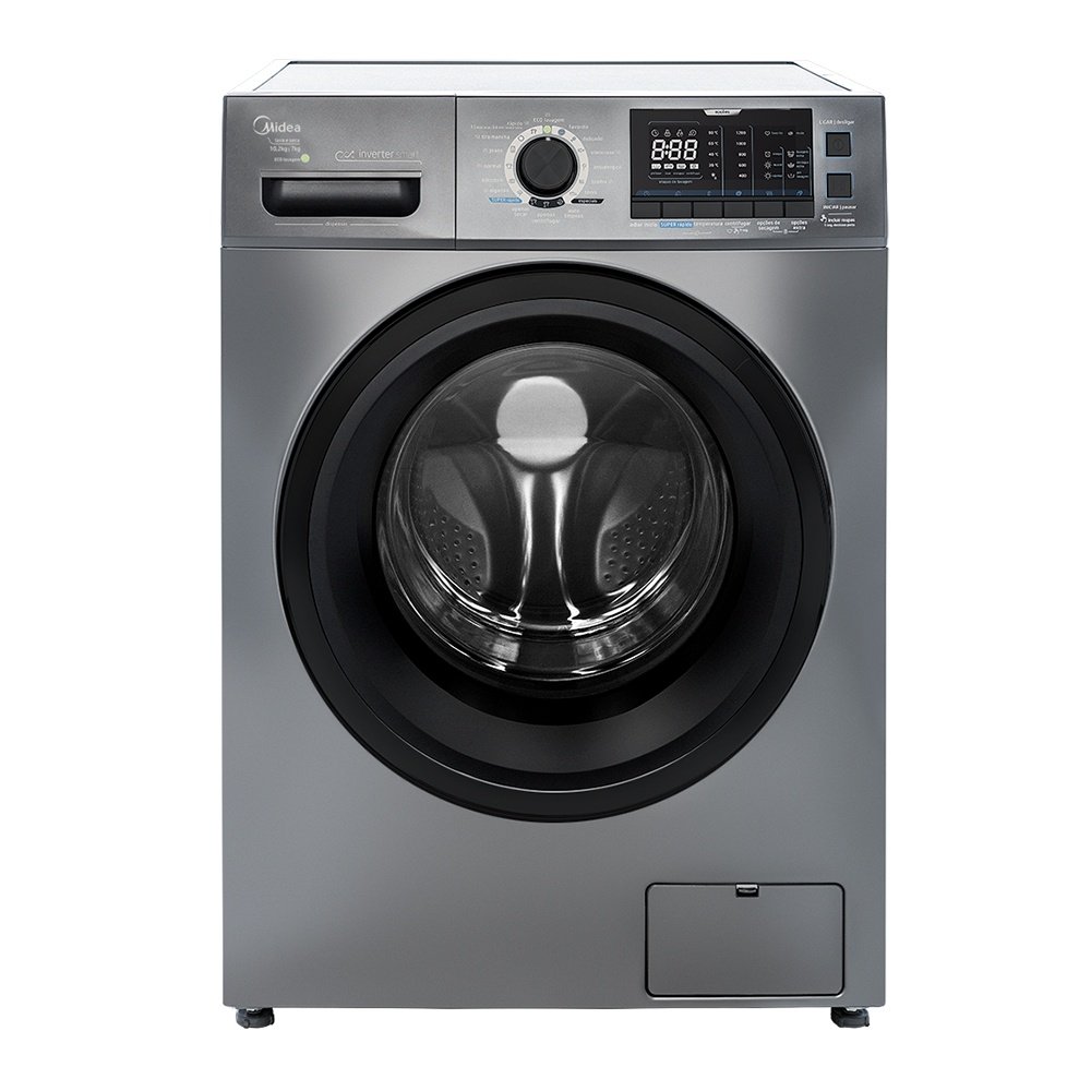 Lava E Seca Midea Prata 10,2 Kg Storm Wash Inverter Tambor 4 D Porta