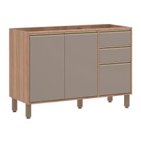 Balcão Luciane Yara 2 Portas 3 Gavetas sem Tampo 120 cm 1304/199
