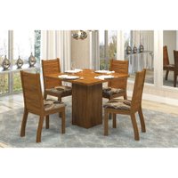 Conjunto de Mesa Napoli MDF com 4 Cadeiras Viero