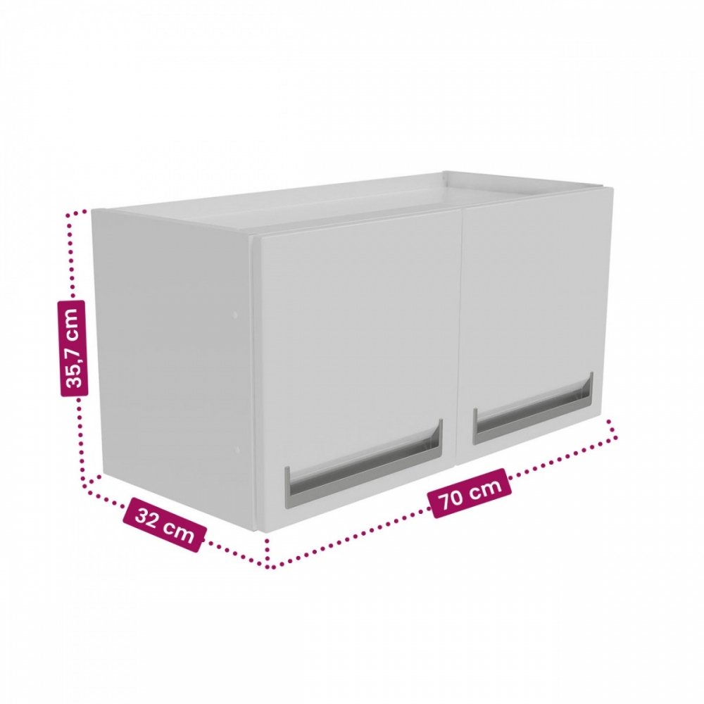 Armario De Cozinha Aereo Colormaq Roma A2pp 2 Portas 70x35cm 114 1 009 Colombo
