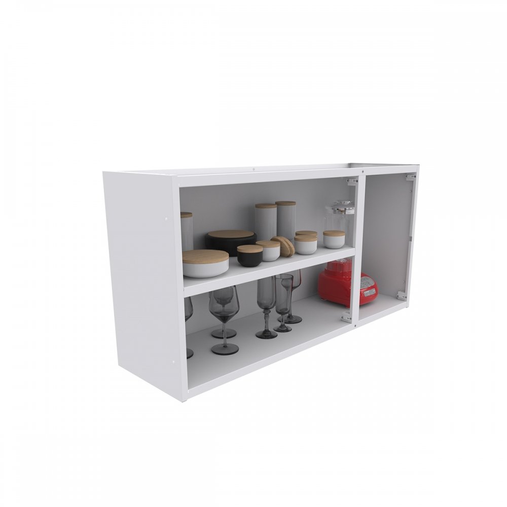 Armario De Cozinha Aereo Colormaq Roma 3 Portas 52 5x105cm Em Aco E Vidro Colombo
