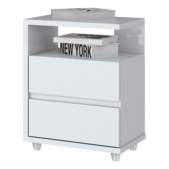Mesa de Cabeceira Campeche 2 Gavetas Henn D07-10