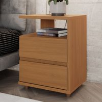 Mesa de Cabeceira Campeche 2 Gavetas Henn D07-10