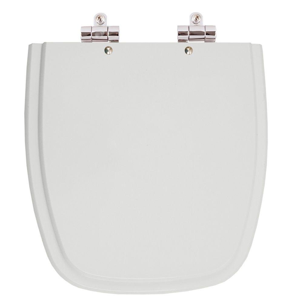 Assento Sanitario Poliester Com Amortecedor Fit Cinza Prata Para