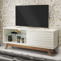 Rack Para Tv Até 55 Polegadas 100% Mdf 1 Porta R514 Off White/nobre - Dalla Costa