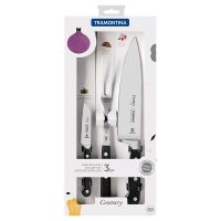 Kit Churrasco 3 Peças Tramontina Century 24099038 Preto