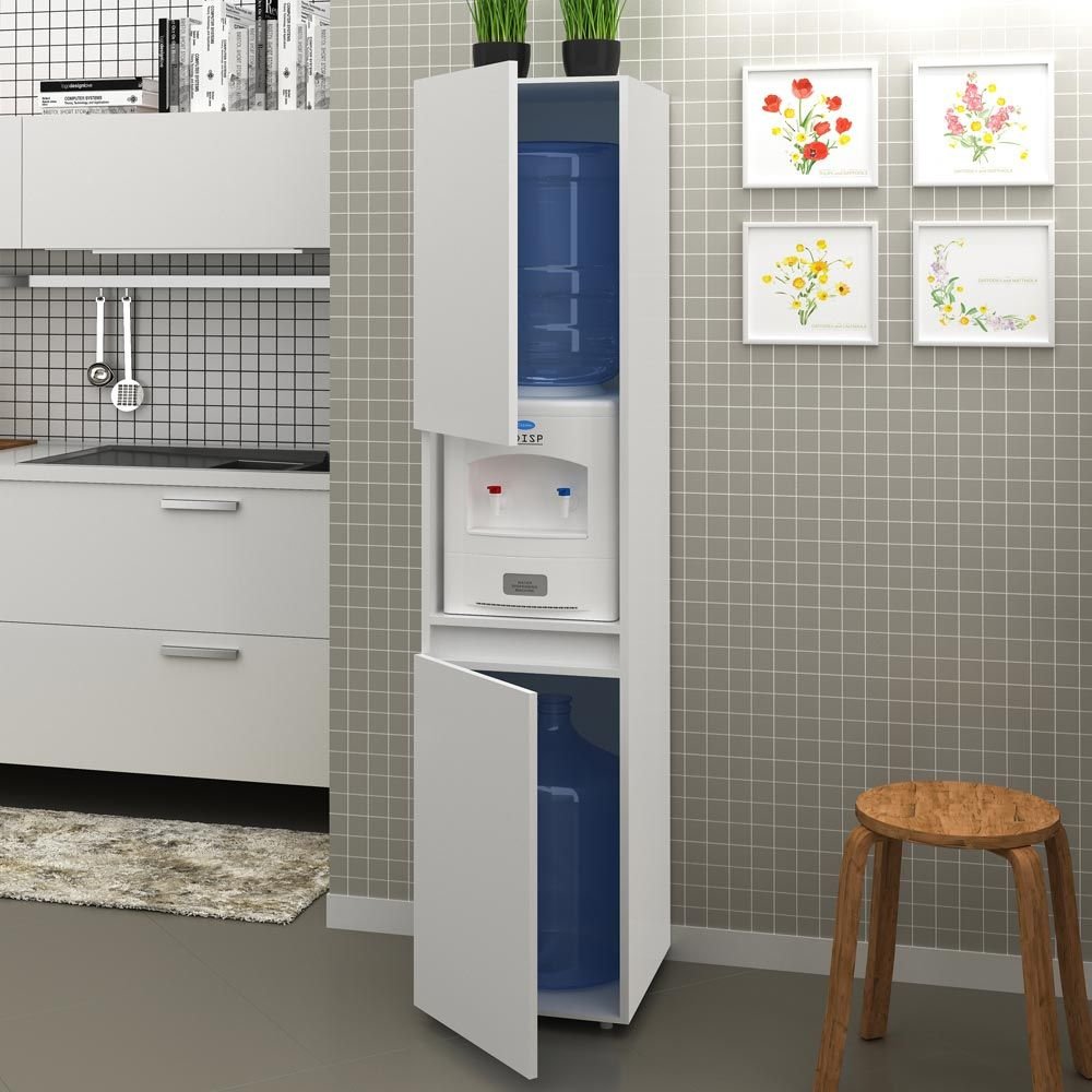 Armario De Cozinha Para Bebedouro 2 Portas Bl3312 Branco Tecno Mobili Colombo