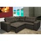 Sofa de Canto Retrátil e Reclinável com Molas Cama inBox Oklahoma 2,60m x 2,60m Suede Velusoft