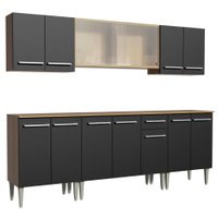 Cozinha Completa Madesa Emilly Wind com Balcão e Armário Aéreo Miniboreal