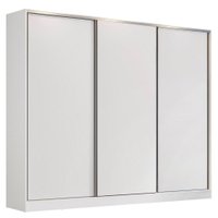Guarda-Roupa Casal em MDF Madesa Zurique 3 Portas de Correr - Branco