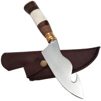 Faca Coreadeira para Tirar Couro Aço Cirúrgico Inox 420c Courear Skinner Artesanal