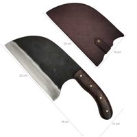 Cutelo Servio Artesanal Aço Cirúrgico Inox 420c Lâmina de 22cm Brut Forge Monobloco