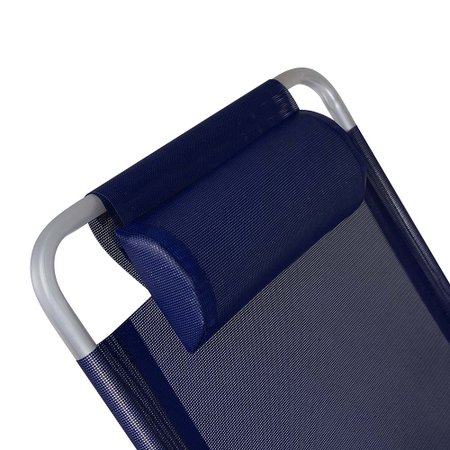 Cadeira Espreguiçadeira Alumínio Mor Azul Marinho
