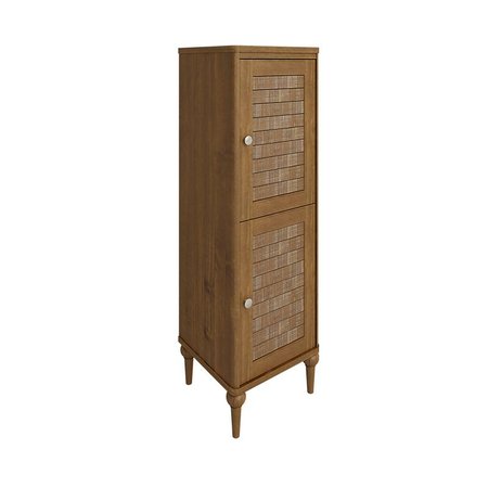 Armario De Banheiro Inova Mogno Natural C 2 Portas Garapa Colombo