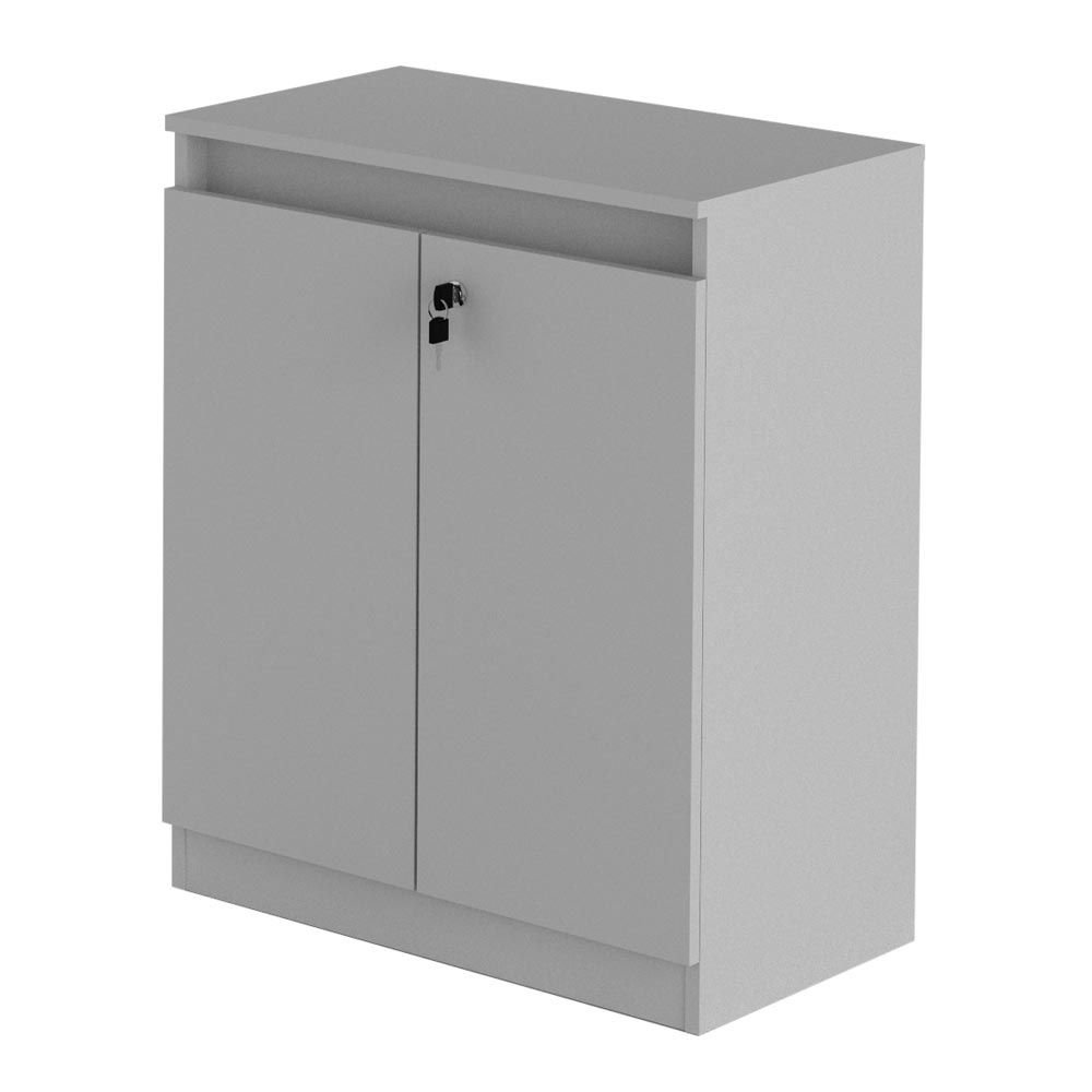 Armario Para Escritorio Baixo 2 Portas Com Chave Me4149 Branco Tecno Mobili Colombo