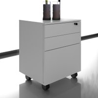 Gaveteiro 3 Gavetas Com Chave Me4148 Branco - Tecno Mobili
