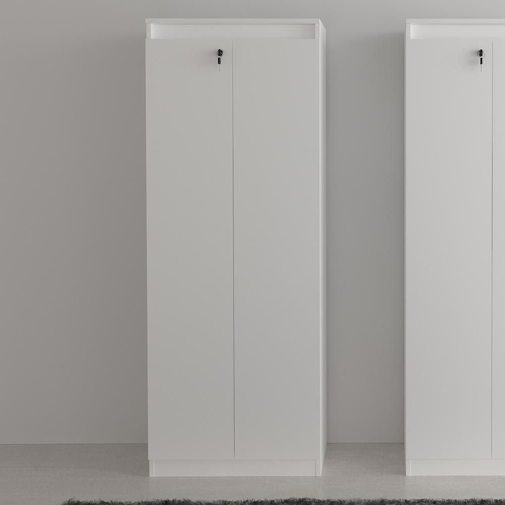 Armario Para Escritorio Alto 2 Portas Com Chave Me4151 Branco Tecno Mobili Colombo