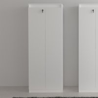 Armário Para Escritório Alto 2 Portas Com Chave Me4151 Branco - Tecno Mobili