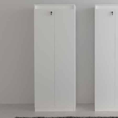 Armario Para Escritorio Alto 2 Portas Com Chave Me4151 Branco Tecno Mobili Colombo