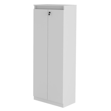 Armario Para Escritorio Alto 2 Portas Com Chave Me4151 Branco Tecno Mobili Colombo