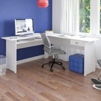 Mesa Para Escritório 1 Gaveta Cannes Branco - Artely