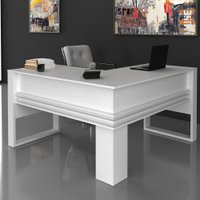 Mesa Para Escritório Angular Me4145 Branco - Tecno Mobili
