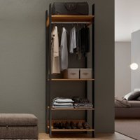 Closet 4 Prateleiras 100% Mdf Tw402 Freijó/preto Fosco - Dalla Costa