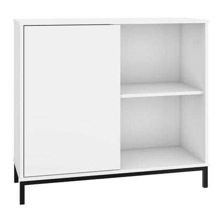 Armario Multiuso 1 Porta Bmu 35 Branco Metal Preto Brv Moveis Colombo