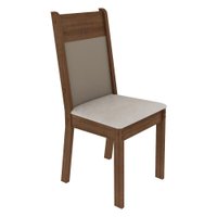 Kit 4 Cadeiras 4280 Madesa - Rustic/Crema/Pérola