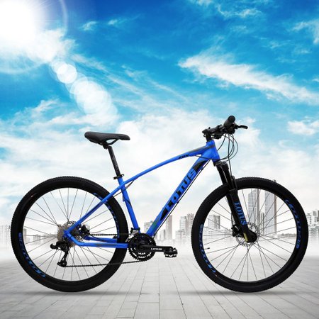 Bicicleta Aro 29 Freio Hidraulico Fox Mtb Quadro 15 5 24v Azul