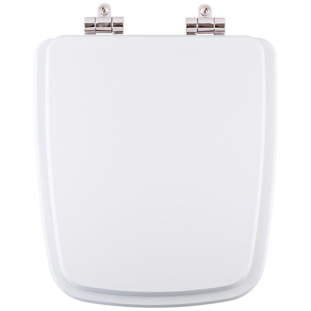 Assento Sanitario Poliester Com Amortecedor Boss Branco Para Vaso