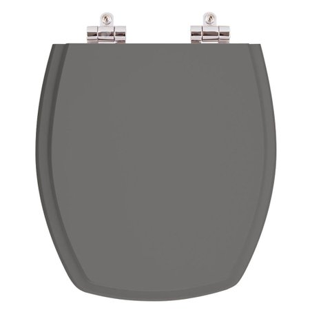 Assento Sanitario Poliester Com Amortecedor Thema Cinza Ambar Para