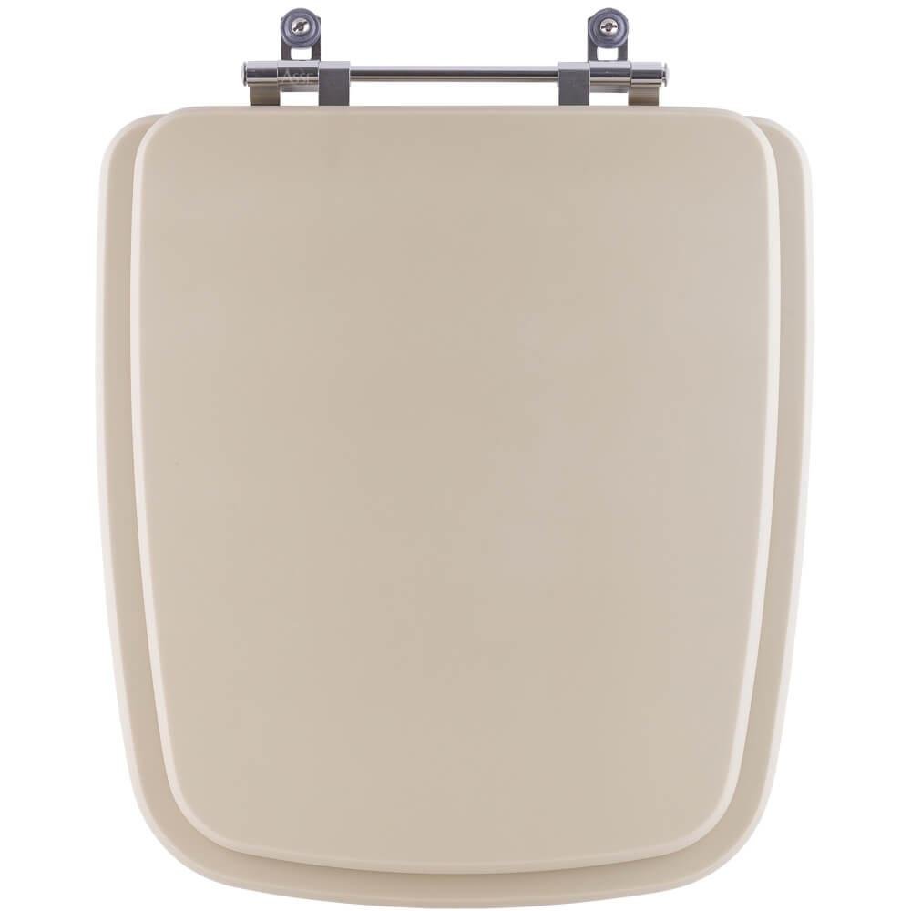 Assento Sanitario Poliester Boss Champagne Bege Fosco Para Vaso