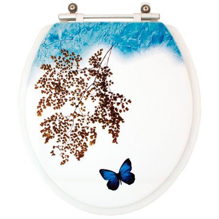 Assento Sanitario Decorado Borboleta Saveiro Para Vaso Celite