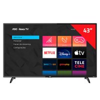 Smart Tv Led 43 Polegadas Full Hd Aoc com Wi-Fi Roku Entradas HDMI e USB
