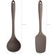 Kit Utensílios Silicone Talheres De Silicone Para Cozinha Colher Concha Espátula Cinza