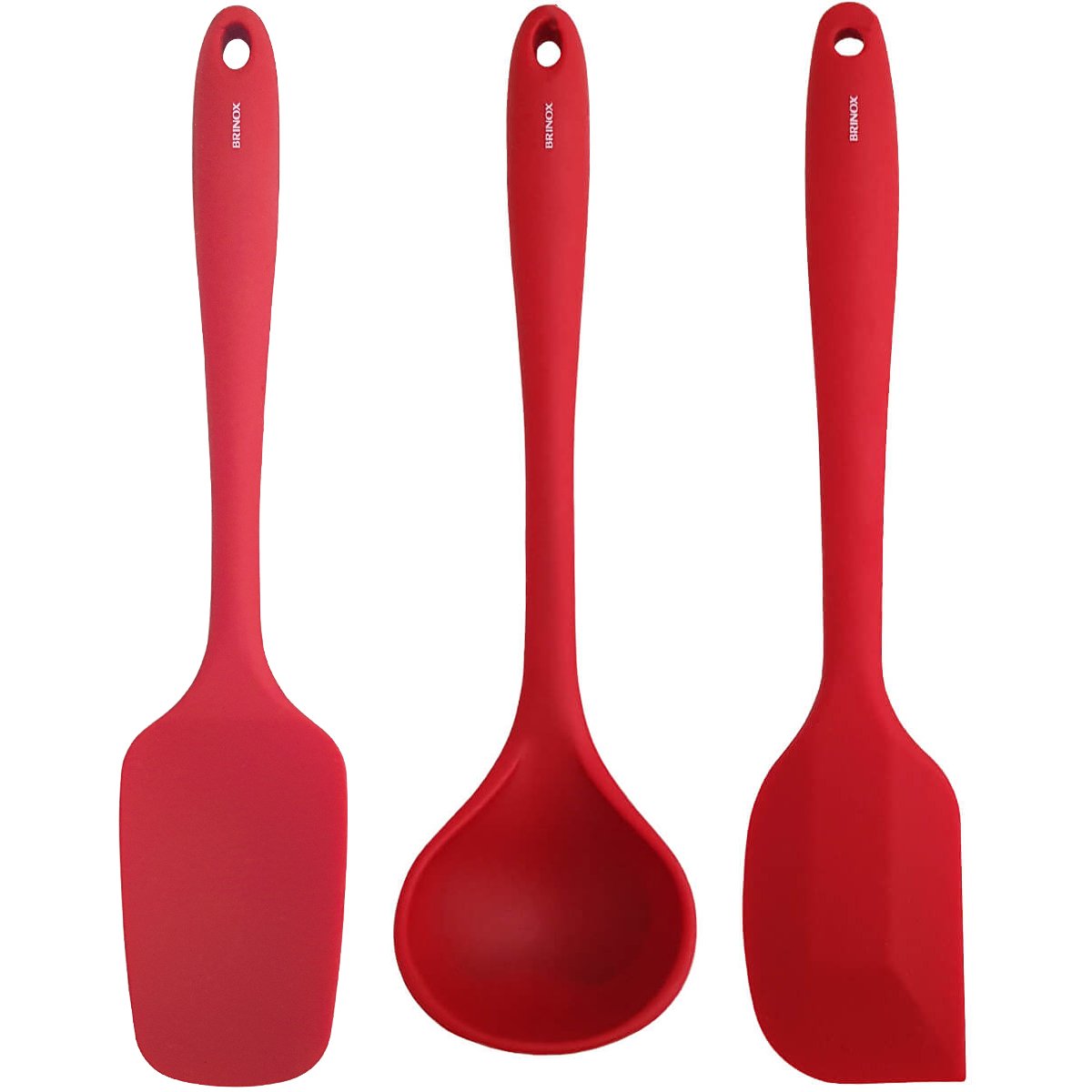 Kit Utensílios Silicone Talheres De Silicone Para Cozinha Colher Concha Espátula Vermelho Kit Utensílios Silicone Talheres De Silicone Para Cozinha Colher Concha Espátula Vermelho