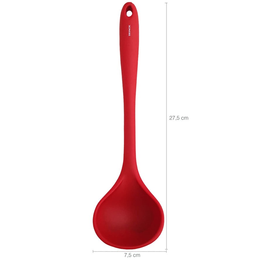 Concha de Silicone Para Cozinha Utensílio Cozinha Silicone Concha Vermelha Brinox Concha de Silicone Para Cozinha Utensílio Cozinha Silicone Concha Vermelha Brinox