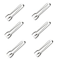 Conjunto 6 Pegadores de Inox Cozinha Carne Pinça para Gelo