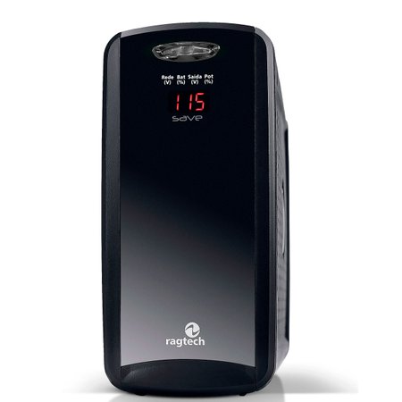 Nobreak Save Home DIG/STD-TI 4129 600VA 300W Display Digital 6 Tomadas Troca Fácil de Bateria Bivolt
