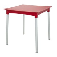 Mesa Tramontina Diana Vermelha 70 x 70 cm  em Polipropileno com Pernas de Alumínio