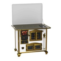 Fogao A Lenha N 2 Gab Imperador Vitreo Branco Com Tampa Saída Direita ou Esquerda