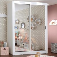 Guarda-Roupa Infantil Madesa Bento 2 Portas de Correr de Espelho 2 Gavetas - Branco