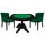 Mesa de Jogos Carteado Redonda Montreal Tampo Reversível Preto com 2 Cadeiras Vicenza Verde - Gran Belo