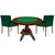 Mesa de Jogos Carteado Redonda Montreal Tampo Reversível Imbuia com 2 Cadeiras Vicenza Verde - Gran Belo